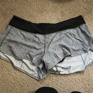 Lululemon grey and white shorts